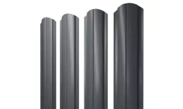 Штакетник Полукруглый Slim фигурный 0,5 PurPro RAL 7024 мокрый асфальт