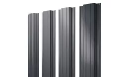Штакетник Прямоугольный с прямым резом 0,4 PE-Double RAL 7024 мокрый асфальт купить в санкт-петербурге
