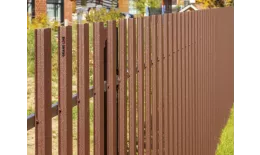 Штакетник Прямоугольный с прямым резом 0,5 Satin Matt RAL 8017 шоколад купить в санкт-петербурге