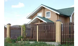 Штакетник Прямоугольный фигурный 0,45 Print Elite Chestnut Wood TwinColor купить в санкт-петербурге