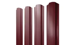 Штакетник Прямоугольный фигурный 0,5 Satin RAL 3005 красное вино купить в санкт-петербурге
