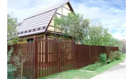 Штакетник Круглый фигурный 0,5 Satin Matt RAL 6005 зеленый мох купить в санкт-петербурге