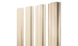 Штакетник Прямоугольный с прямым резом 0,5 Satin RAL 1015 светлая слоновая кость купить в санкт-петербурге
