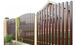Штакетник Прямоугольный фигурный 0,45 Print Elite Chestnut Wood купить в санкт-петербурге