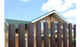 Штакетник Прямоугольный фигурный 0,45 Print Elite Chestnut Wood купить в санкт-петербурге
