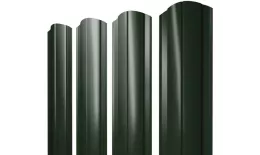 Штакетник Круглый фигурный 0,5 GreenCoat Pural BT RR 11 темно-зеленый (RAL 6020 хромовая зелень) купить в санкт-петербурге