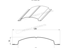 Штакетник металлический МЕТАЛЛ ПРОФИЛЬ ELLIPSE-O 19х126 (ПЭД-01-7024\7024-0.45) купить в санкт-петербурге