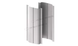 Штакетник металлический МЕТАЛЛ ПРОФИЛЬ ELLIPSE-T 19х126 NormanMP (ПЭ-01-9006-0.5) купить в санкт-петербурге