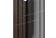 Штакетник металлический МЕТАЛЛ ПРОФИЛЬ TRAPEZE-T 16,5х118 (VALORI-20-DarkBrown-0.5) купить в санкт-петербурге