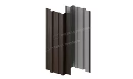 Штакетник металлический МЕТАЛЛ ПРОФИЛЬ TRAPEZE-T 16,5х118 (VALORI-20-DarkBrown-0.5) купить в санкт-петербурге
