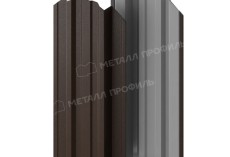 Штакетник металлический МЕТАЛЛ ПРОФИЛЬ TRAPEZE-O 16,5х118 (VALORI-20-DarkBrown-0.5) купить в санкт-петербурге