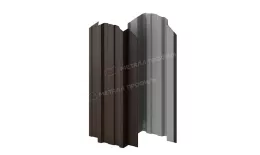 Штакетник металлический МЕТАЛЛ ПРОФИЛЬ TRAPEZE-O 16,5х118 (VALORI-20-DarkBrown-0.5) купить в санкт-петербурге