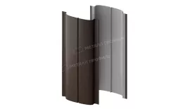 Штакетник металлический МЕТАЛЛ ПРОФИЛЬ ELLIPSE-T 19х126 (VALORI-20-DarkBrown-0.5) купить в санкт-петербурге