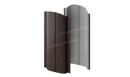 Штакетник металлический МЕТАЛЛ ПРОФИЛЬ ELLIPSE-O 19х126 (VALORI-20-DarkBrown-0.5) купить в санкт-петербурге