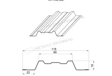 Штакетник металлический МЕТАЛЛ ПРОФИЛЬ TRAPEZE-O 16,5х118 (VikingMP E-20-RR32-0.5) купить в санкт-петербурге