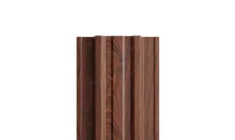 Штакетник металлический МЕТАЛЛ ПРОФИЛЬ TRAPEZE-T 16,5х118 (ECOSTEEL-01-МореныйДуб-0.5) купить в санкт-петербурге