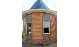 Сайдинг Блок-хаус 0,390 Grand Line 0,45 Print Elite Cherry Wood TwinColor купить в санкт-петербурге