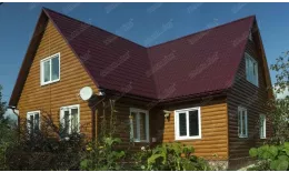 Сайдинг Блок-хаус 0,390 Grand Line 0,45 Print Elite Cherry Wood TwinColor купить в санкт-петербурге