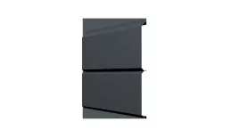 ЭкоБрус 0,345 Grand Line 0,45 Drap TwinColor с пленкой RAL 7024 мокрый асфальт