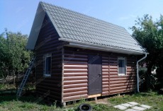 Сайдинг Блок-хаус 0,390 Grand Line 0,45 Print Premium Antique Wood TwinColor купить в санкт-петербурге