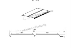 Сайдинг МЕТАЛЛ ПРОФИЛЬ Lбрус-XL-Н-14х335 (ПЭ-01-8017-0.45) купить в санкт-петербурге