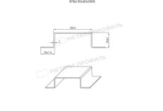 Крепежный профиль шляпный 50х20х3000 (ОЦ-01-БЦ-0.9) купить в санкт-петербурге