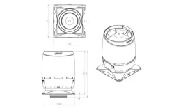Вентилятор FLOW ECo200S + основание 400x400 кирпичный купить в санкт-петербурге