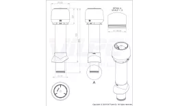 Выход вытяжки 125х160х700 ИЗ зеленый с колпаком купить в санкт-петербурге