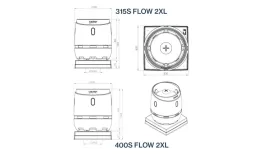 FLOW 315S 2XL вентиляционный выход + основание 724x724 серый купить в санкт-петербурге