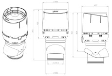 Вентиляционный выход FLOW XL-250/ИЗ/500 коричневый купить в санкт-петербурге