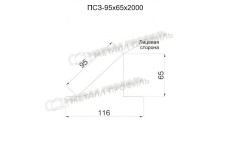 Планка снегозадержателя 95х65х2000 NormanMP (ПЭ-01-2004-0.5) купить в санкт-петербурге