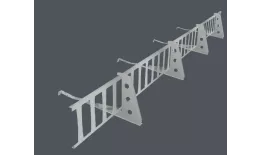 Снегозадержатель решетчатый на натуральную черепицу 9006 (для проф. до 50мм) комплект купить в санкт-петербурге