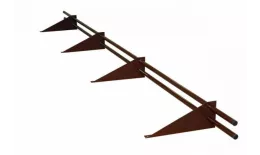Снегозадержатель трубчатый для керамической черепицы Стандарт RAL 8017 3м (профиль до 74мм) купить в санкт-петербурге