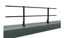 Ограждение кровельное для парапета на плоскую кровлю RAL 9005 (2,0х0,9м) купить в санкт-петербурге