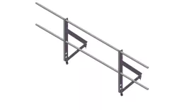 Ограждение кровельное на фальц Optima 0,65х2м RAL 7004