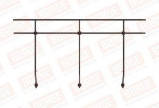 Ограждение парапетное BORGE H-120см, 3м, коричневый шоколад (RAL 8017) купить в санкт-петербурге