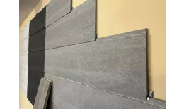 Фиброцементный сайдинг FCS wood click шип-паз ФАКТУРА ДЕРЕВА серый в массе купить в санкт-петербурге
