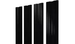 Штакетник Twin с прямым резом 0,5 Satin Matt TX RAL 9005 черный купить в санкт-петербурге