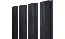 Штакетник Круглый с прямым резом 0,45 Print Premium Grey Wood TwinColor купить в санкт-петербурге