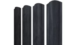 Штакетник Круглый фигурный 0,45 Print Premium Grey Wood TwinColor купить в санкт-петербурге