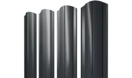 Штакетник Круглый фигурный 0,5 Satin Matt TX RAL 7016 антрацитово-серый купить в санкт-петербурге