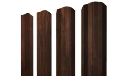 Штакетник М-образный А фигурный 0,45 Print Premium Cherry Wood Dark FTC купить в санкт-петербурге