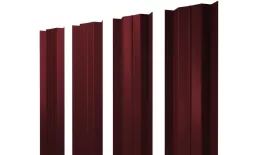 Штакетник М-образный В с прямым резом 0,5 Satin RAL 3005 красное вино купить в санкт-петербурге