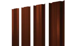 Штакетник М-образный В с прямым резом 0,5 Satin RAL 3009 оксидно-красный купить в санкт-петербурге