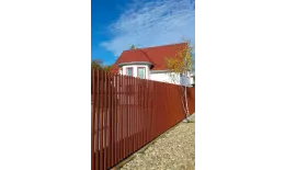 Штакетник П-образный A с прямым резом 0,5 PurLite Matt RAL 8004 терракота купить в санкт-петербурге