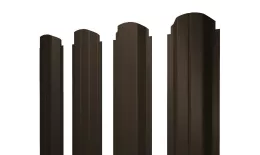 Штакетник П-образный А фигурный 0,5 PurLite Matt RR 32 темно-коричневый купить в санкт-петербурге