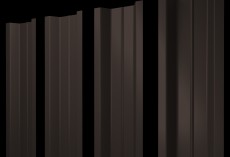 Штакетник П-образный В с прямым резом 0,4 PE-Matt-Double RR 32 темно-коричневый купить в санкт-петербурге