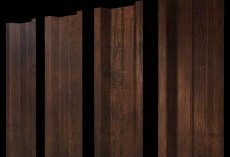 Штакетник П-образный В с прямым резом 0,45 Print Premium Cherry Wood Dark FTC купить в санкт-петербурге