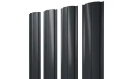 Штакетник Полукруглый Slim с прямым резом 0,45 Drap TR RAL 7016 антрацитово-серый купить в санкт-петербурге