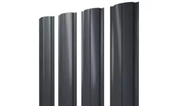 Штакетник Полукруглый Slim с прямым резом 0,45 Drap TR RAL 7024 мокрый асфальт купить в санкт-петербурге
